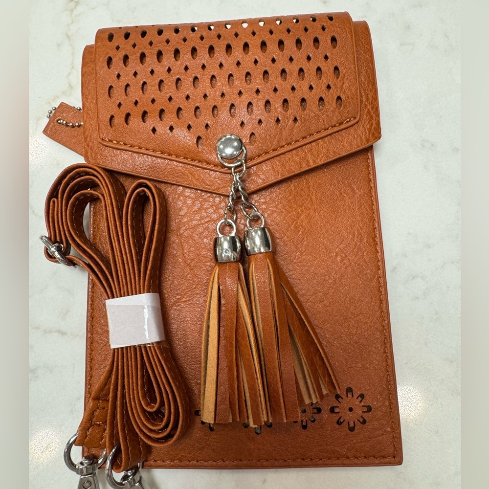 Tan Tassel Crossbody Bag